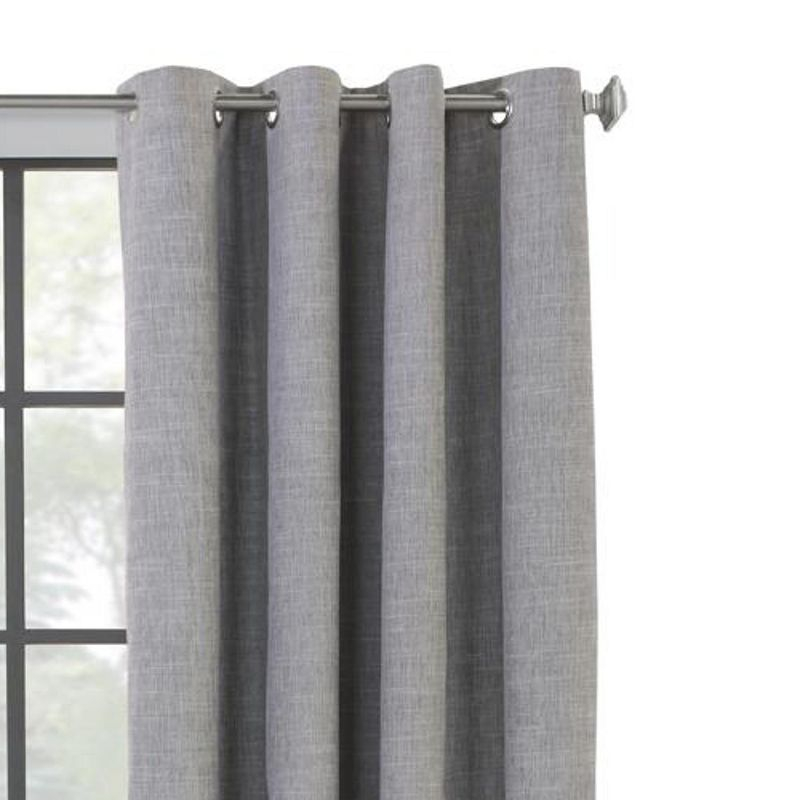 Commonwealth Maya Grommet Curtain Panel Window Dressing - 52"x63", Grey