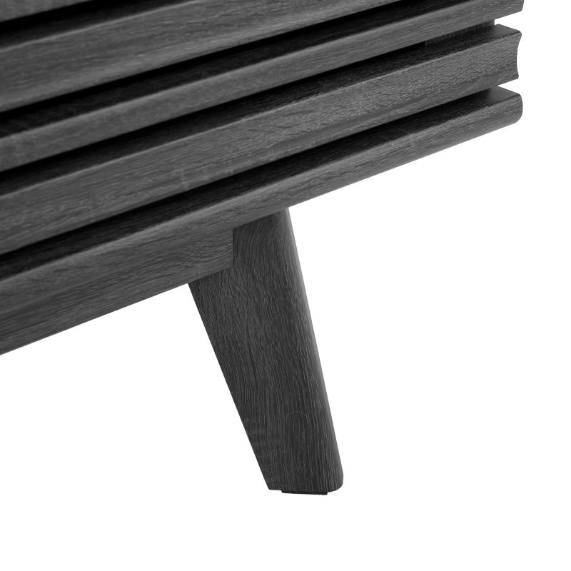 Aurelio 1 Shelf Media Stand - Distressed Black - Safavieh