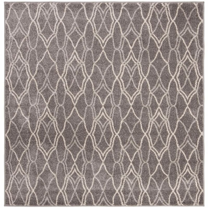 Amherst AMT417 Power Loomed Area Rug - Grey/Light Grey - 5'x5' - Safavieh.