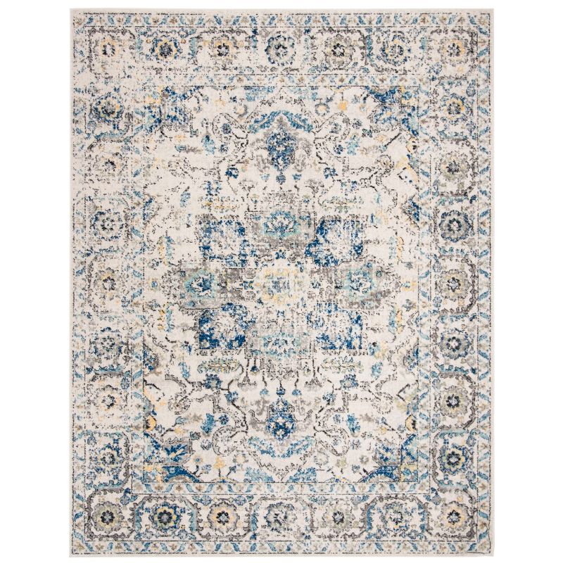 Madison MAD603 Power Loomed Indoor Area Rug - Grey/Ivory - 6'7"x9'2" - Safavieh