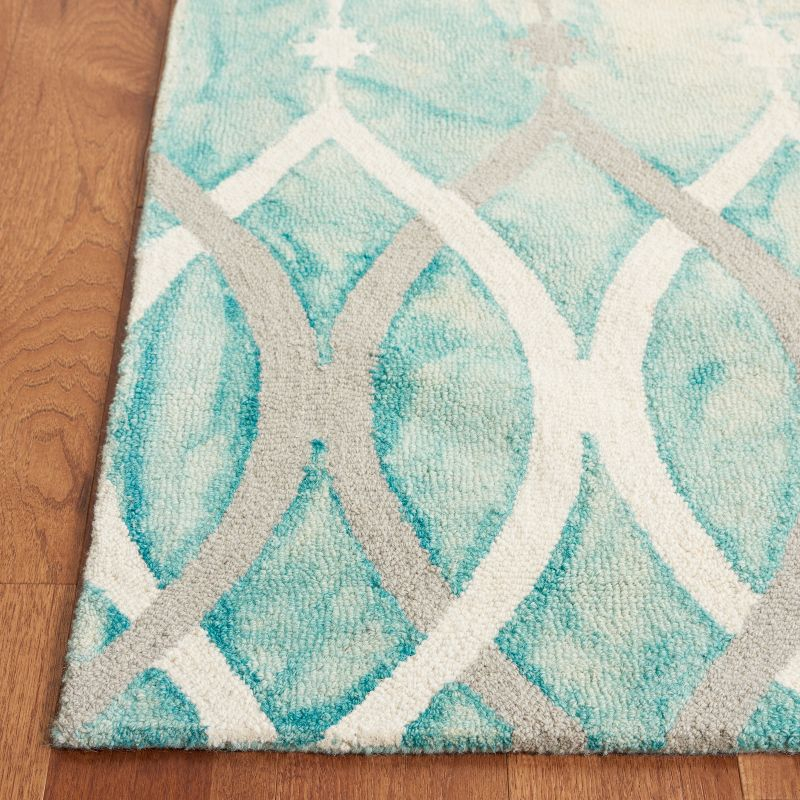 Dip Dye DDY534 Hand Tufted Area Rug - Green/Ivory Grey - 7'x7' - Safavieh.
