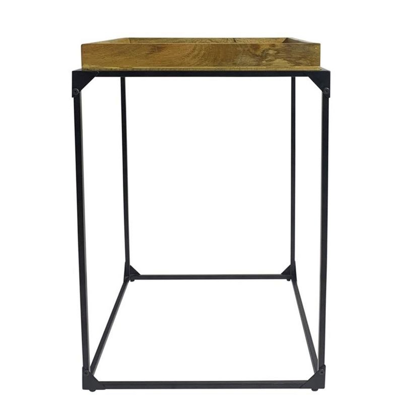 Carolina Living Cooper Tray Table - Inlay Natural - Black