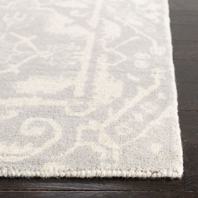 Restoration Vintage RVT532 Hand Tufted Indoor Accent Rug - 3'x5' - Light Grey/Ivory - Safavieh