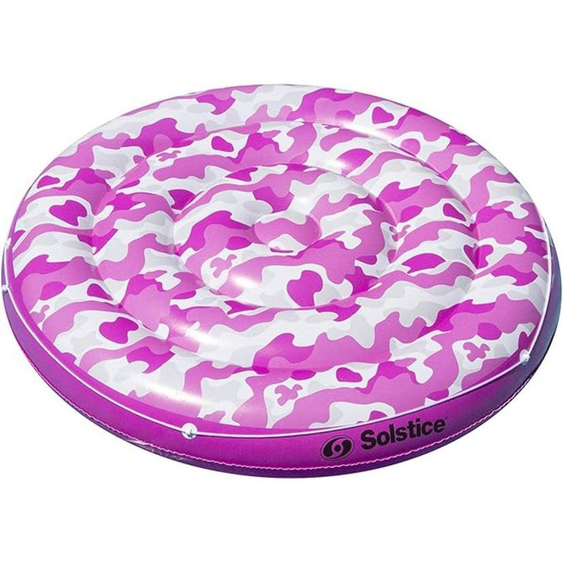 Swimline Camo Print Island Inflatable Swimming Pool Float 64"