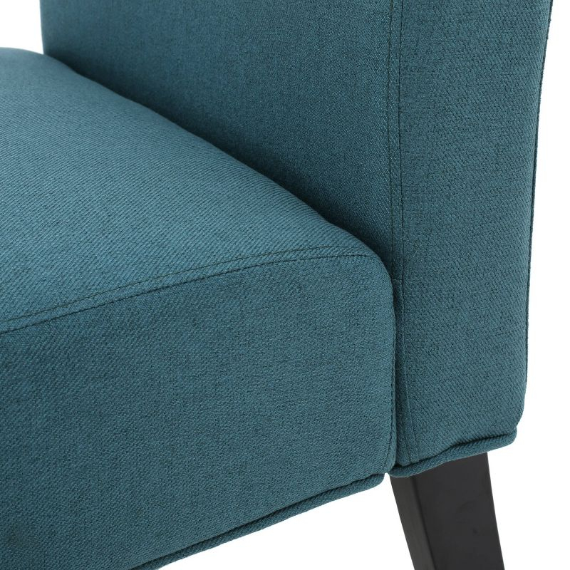 Kassi Accent Chair Dark Teal - Christopher Knight Home: Upholstered Rubberwood, Contemporary Style