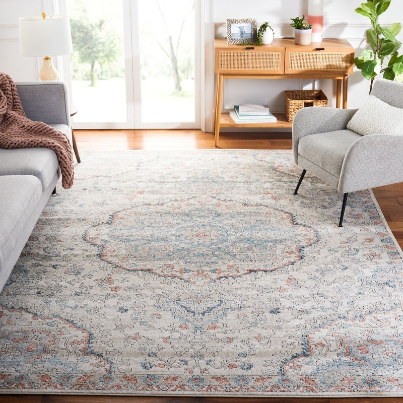 Oregon ORE812 Power Loomed Area Rug - Grey/Blue - 6'7"x9' - Safavieh.