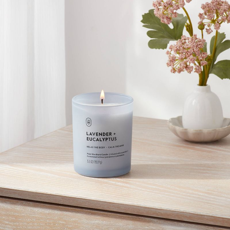 Glass Lavender and Eucalyptus Jar Candle 5.5oz - Threshold™