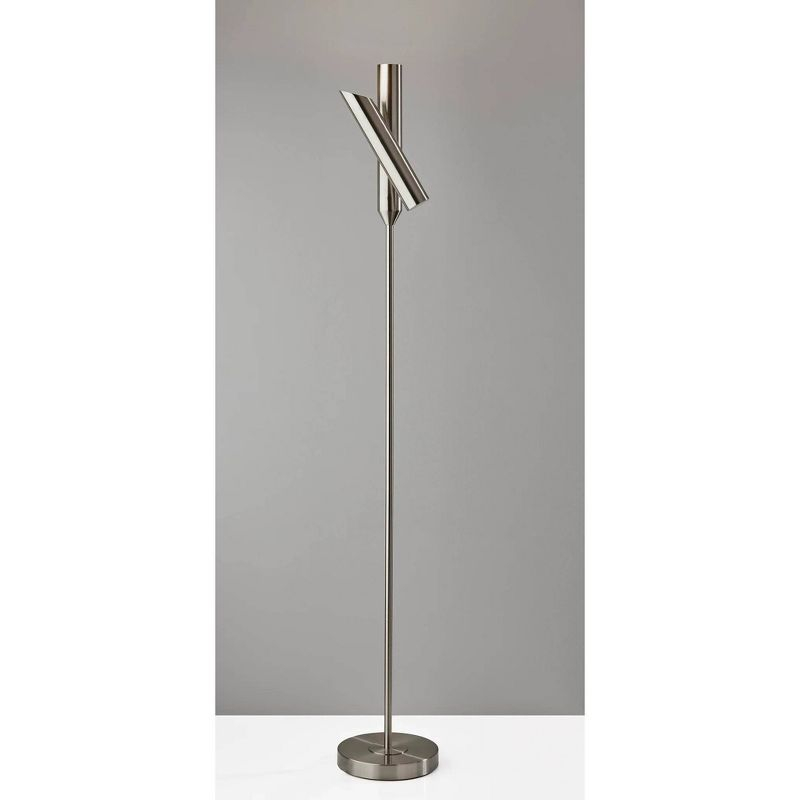 Adesso Vega Torchiere Steel (Includes LED Light Bulb): Modern Touch Sensor, ETL Listed, 1800 Lumens