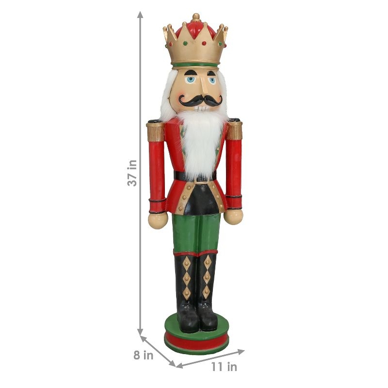 Sunnydaze Polyresin Matthias the Nutcracker Prince Christmas Holiday Decoration - 37" - 1 Nutcracker