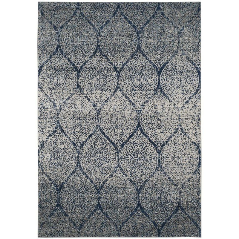 Madison MAD604 Power Loomed Indoor Area Rug - Navy/Silver - 5'3"x7'6" - Safavieh