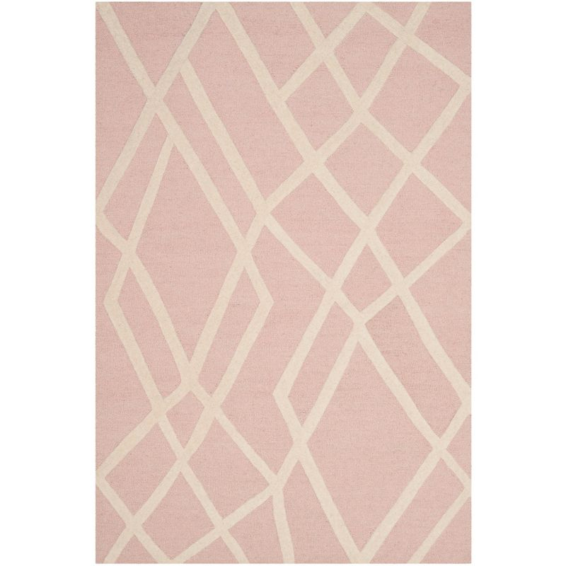 Safavieh Kids Abstract SFK905 Hand Tufted Indoor Accent Rug - Pink/Ivory - 4'x6' - Safavieh