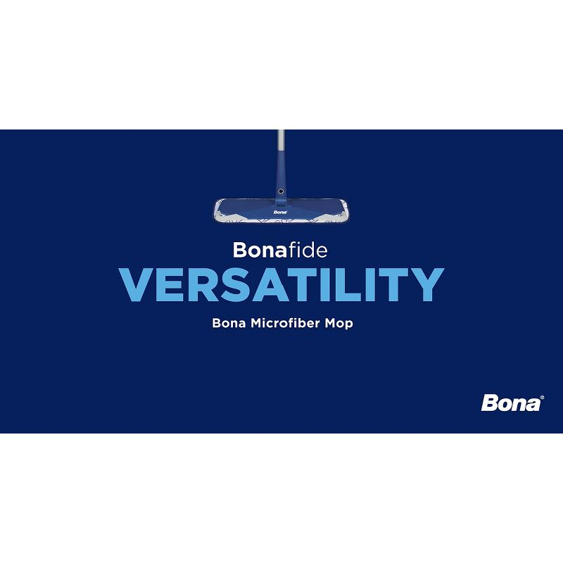 Bona Floor Mop Starter Kit - 2-in-1 Wet + Dry Floor Sweeping + Mopping - 1 Mop, 1 Reusable Sweeping Pad, 1 Reusable Mopping Pad