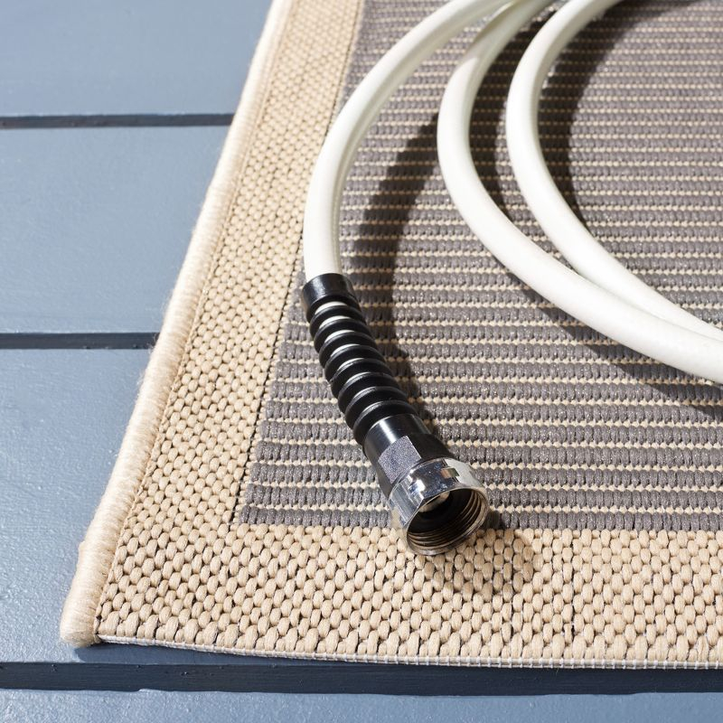 Courtyard CY7987 Power Loomed Indoor/Outdoor Accent Rug - Grey/Cream - 2'7"x5' - Safavieh.