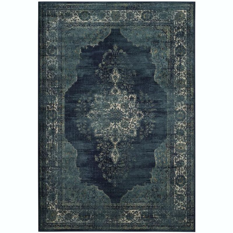 Vintage VTG122 Power Loomed Indoor Area Rug - Navy - 6'7"x9'2" - Safavieh.