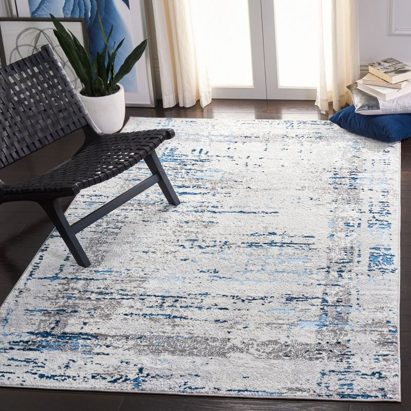 Amelia ALA271 Machine Made Indoor Area Rug - Grey/Blue - 9'x12' - Safavieh