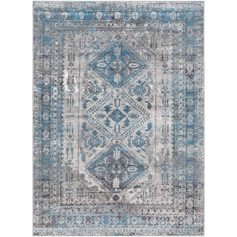 Livabliss 5'3"x7'3" Melissa Traditional Rugs Gray: Medium Pile, Fade & Stain-Resistant, Indoor Use