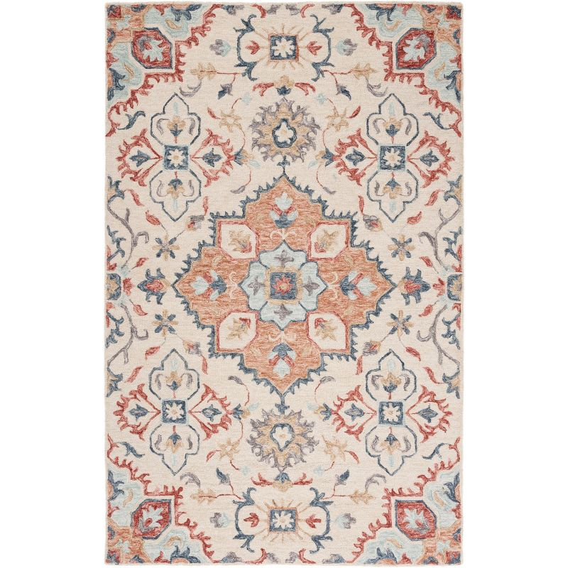 Metro MET354 Hand Tufted Indoor Accent Rug - Beige/Rust - 3'x5' - Safavieh
