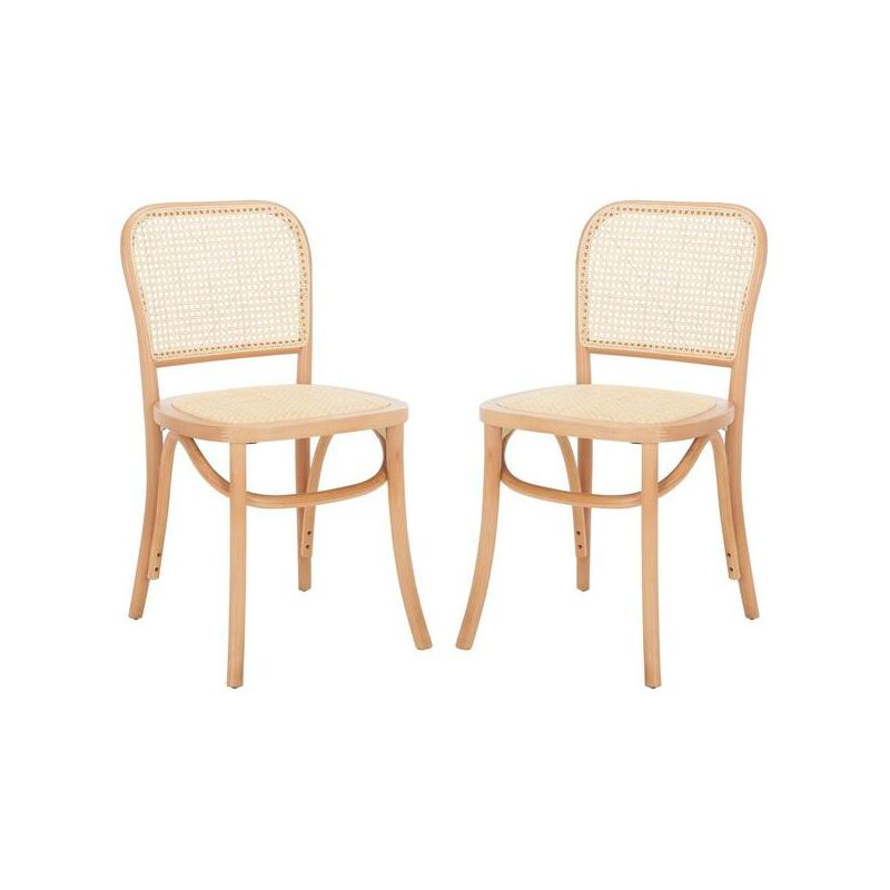 Keiko Cane Dining Chair (Set of 2) - DCH9505 - Natural - Safavieh