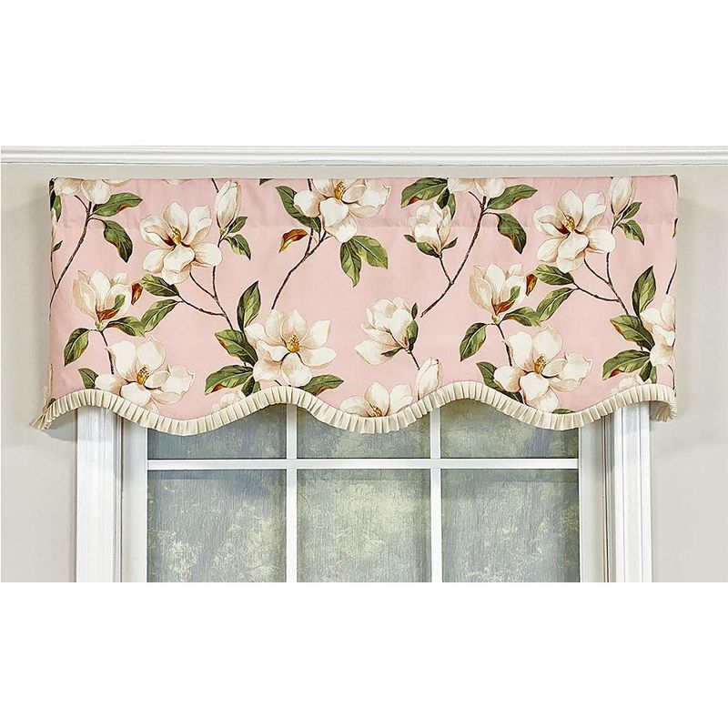 RLF Home Cotton Blend Scalloped 50'' W Window Valance