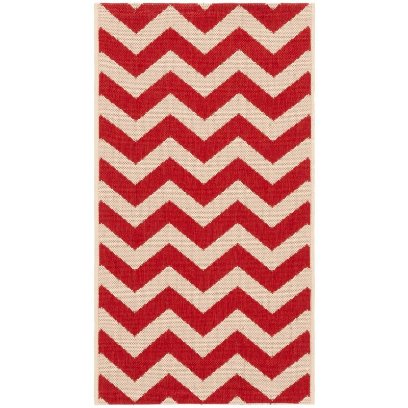 Courtyard CY6244 Power Loomed Indoor and Outdoor Accent Rug - Red - 2'x3'7" - Safavieh