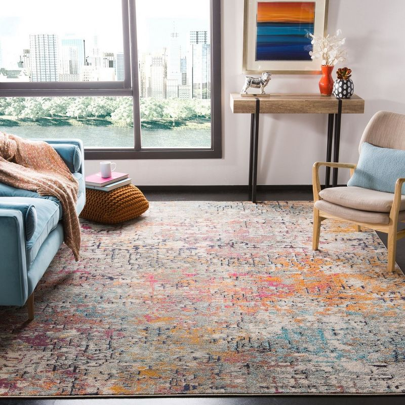 Madison MAD460 Power Loomed Indoor Area Rug - Grey/Pink - 8'x10' - Safavieh