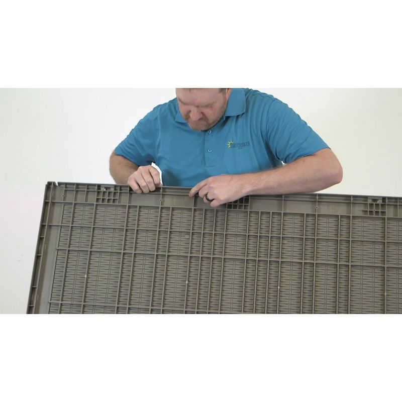 Sunnydaze Outdoor Deck and Patio Storage Box with Rattan Design - 100 Gal. - Phantom Gray