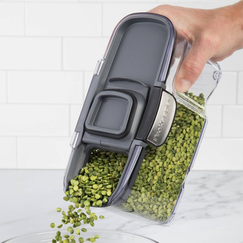 Prepworks 2pc Prokeeper Snack and Pantry Set: Clear & Black Food Storage Containers, 1.5L Capacity, Dishwasher-Safe