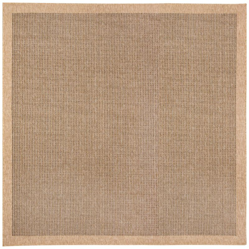 Liora Manne Sahara Texture Border Indoor/Outdoor Rug Natural 7'10" Square