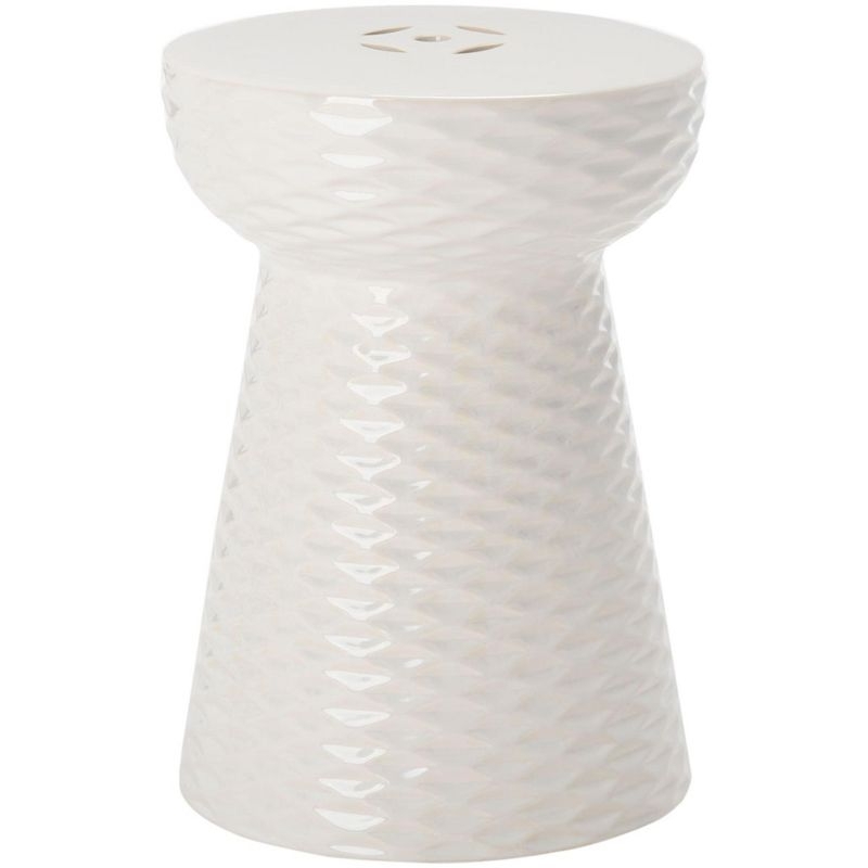 Daphne Garden Stool - ACS4523 - Indoor/Outdoor - Creme - Safavieh