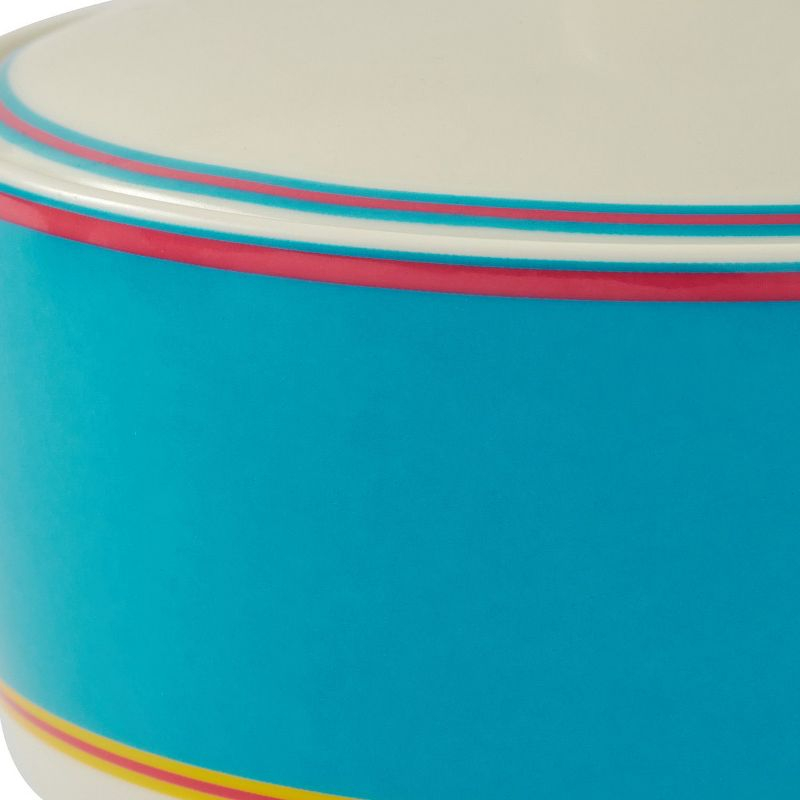 Kit Kemp by Spode Calypso 12oz Sugar Bowl with Lid, Vibrant Turquoise, Porcelain, Dishwasher and Microwave Safe, For Tea and Coffee, Fabulous Gift
