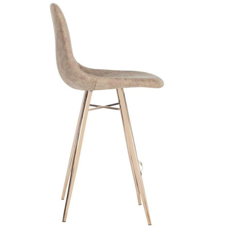 Mathison Counter Stool - FOX3012 - Brown/Copper - Safavieh Couture