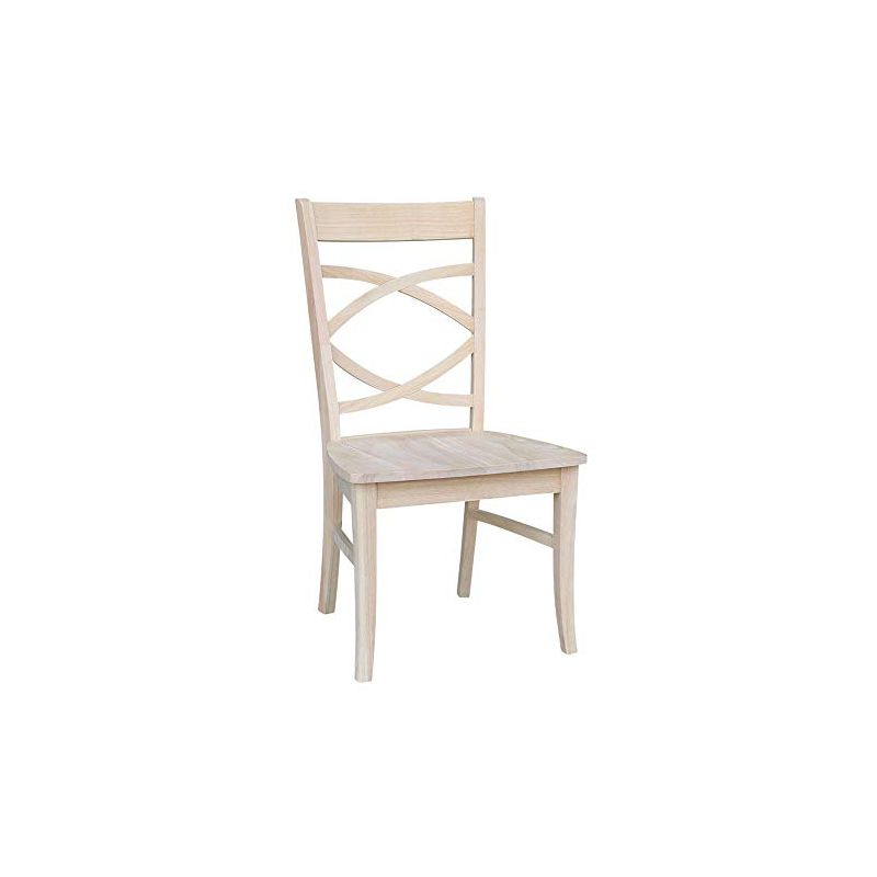 International Concepts Set of Two Milano Chairs with Wood Seats