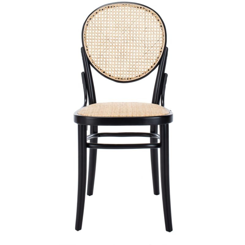 Sonia Cane Dining Chair (Set of 2) - DCH9504 - Black/Natural - Safavieh