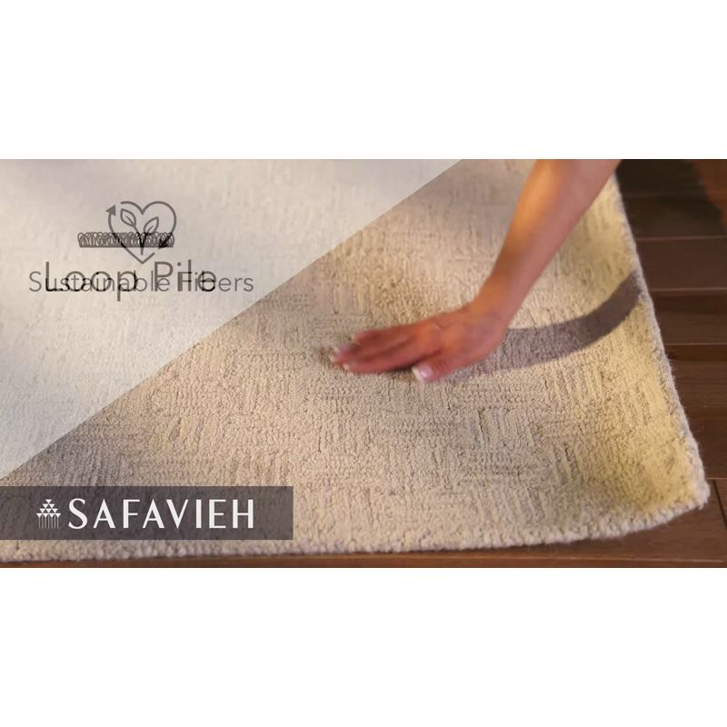 Micro-Loop MLP537 Hand Tufted Indoor Runner Rug - Light Grey/Ivory - 2'3"x9'- Safavieh