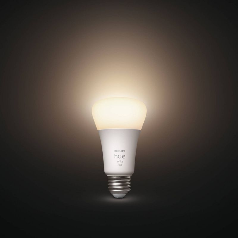 Philips Hue A19 75W Smart LED Bulb White: Dimmable, Smartphone Controlled, 1100 Lumens, Energy Star Certified