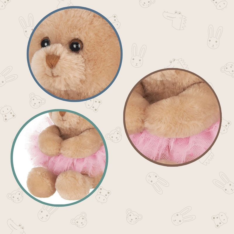 Bearington Bearington Collection Bella Plush Ballerina Teddy Bear Stuffed Animal, 6 Inch