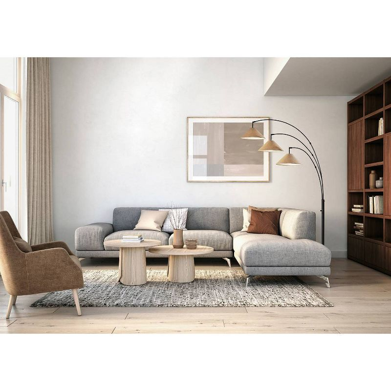 Braxton 3 Arm Arc Lamp Dark Bronze - Adesso: Adjustable Cone Shades, ETL Listed, 86" Tall