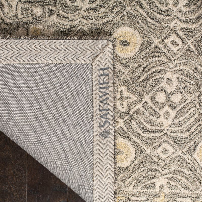 Micro-Loop MLP801 Hand Tufted Area Rug - Charcoal/Ivory - 5'x5' - Safavieh.