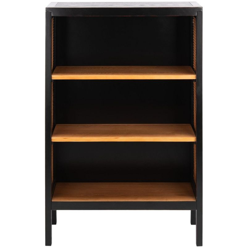 Franz 3 Shelf Wood Back Etagere - ETG2104 - Black/Natural - Safavieh