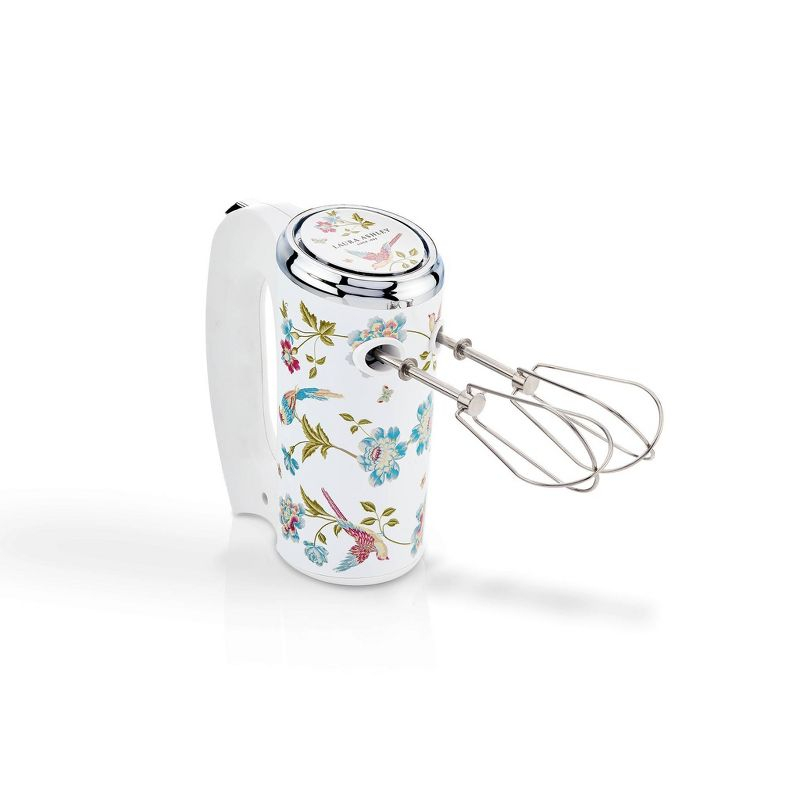 Laura Ashley Hand Mixer White: 300W, 5 Speeds, Stainless Steel, 1-Year Warranty