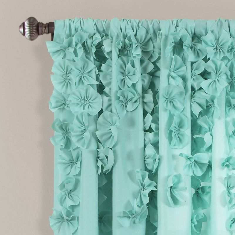Lush Decor Riley Polyester Semi Sheer Curtain Single Panel