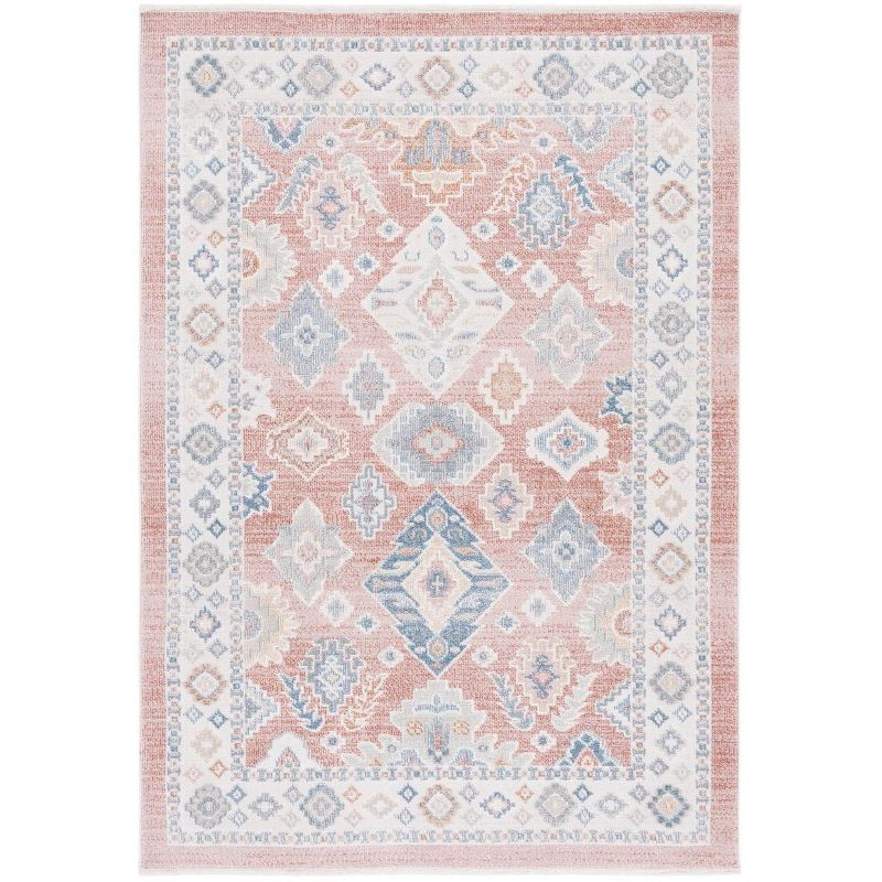 Blair Washable BLR218 Power Loomed Machine Washable Area Rug - Rose/Blue - 8'x10' - Safavieh.