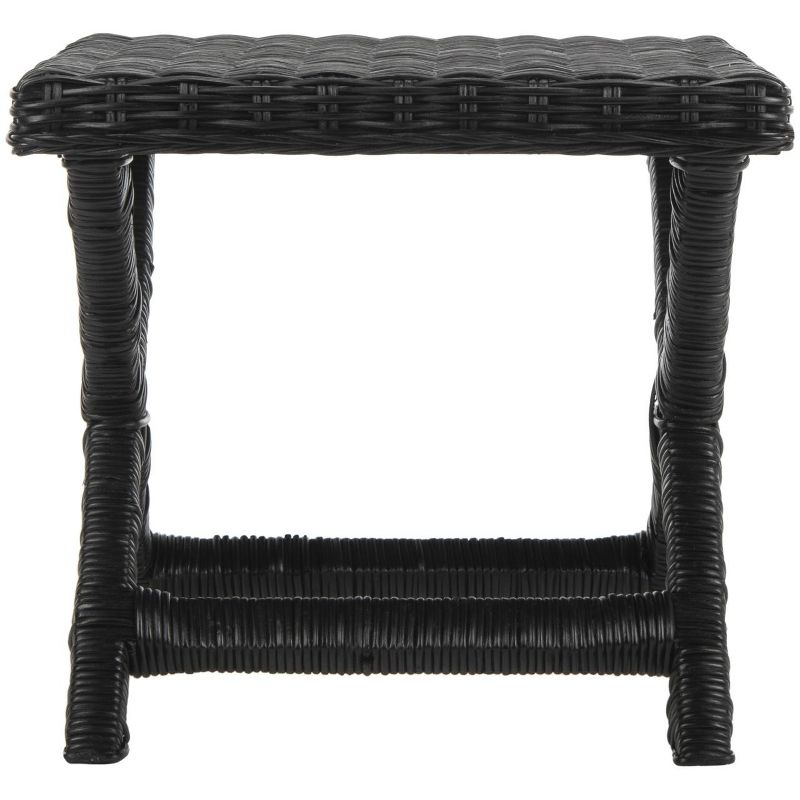 Manor Ottoman - FOX6529 - Black - Safavieh Couture