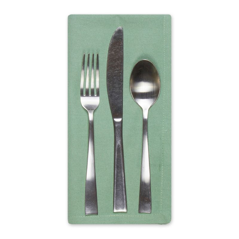 Design Imports  Solid Cotton Napkin Set 6 Piece, Jadeite, 20X20"
