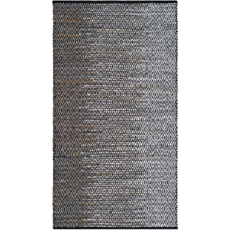 Vintage Leather VTL388 Hand Woven Indoor Accent Rug - Light Grey/Grey - 2'x3' - Safavieh