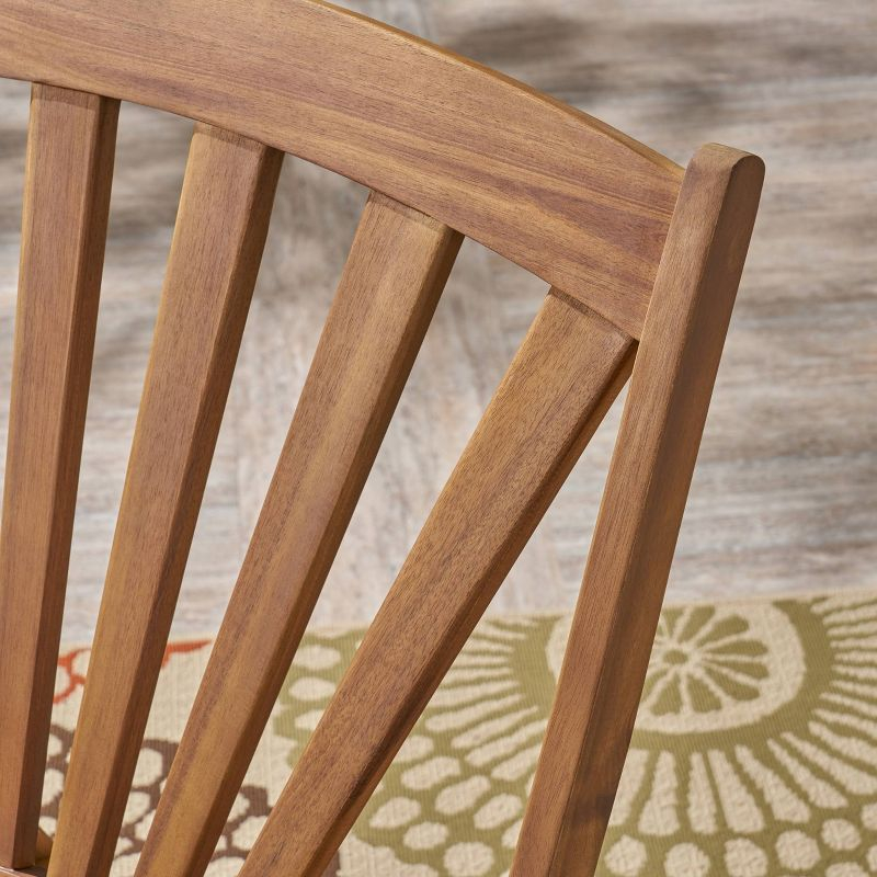 Sunview Acacia Wood Recliner Rocking Chairs - Teak - Christopher Knight Home: Weather-Resistant Patio Furniture with Footrest