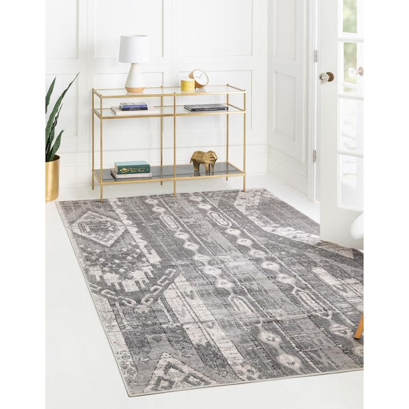 Unique Loom Portland Collection Area Rug - Orford (4' 1" x 6' 1" Rectangle Gray/Beige)