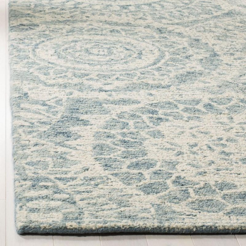 Abstract ABT205 Handmade Indoor Accent Rug - Ivory/Blue - 2'x3' - Safavieh