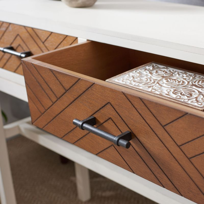 Ajana 2 Drawer Console Table - CNS5709C - Off-White - Safavieh