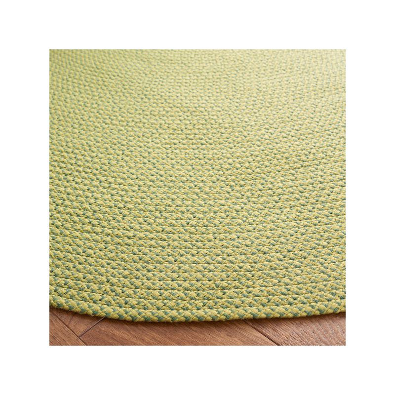Braided BRD403 Hand Woven Area Rug - Green - 3' round - Safavieh.